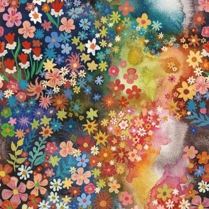dreamy drippy floral - medium