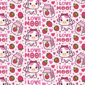 I Love Moo Small Strawberry Milk Cow