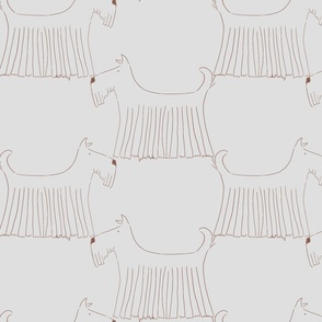 Dog Puppy Sketch blue gray_LARGE Dogs grey fabric cute dog design grey fabric dogs dog breed fabric dog print dog pattern puppy pattern
