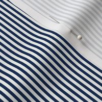Traditional Pinstripe in Midnight Blue/Light Ivory