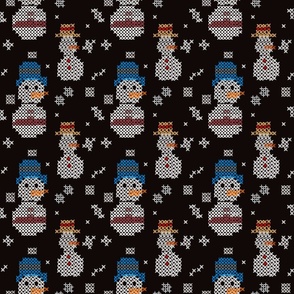 Cross stitch Winter Snowman
