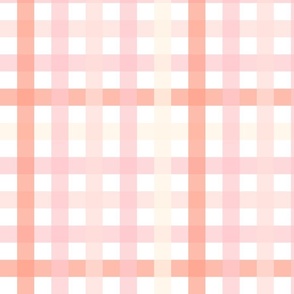 Pink, Peach and Cream Gingham