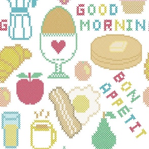 Cross stitch breakfast