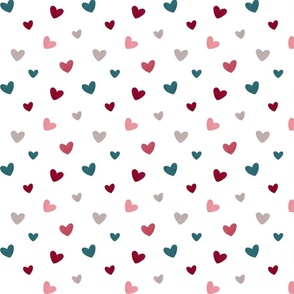 Valentines Hearts//White - Small