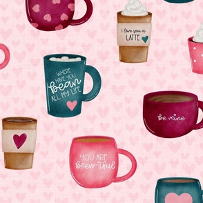 Valentine’s Mugs//Pink - Large