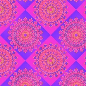 Mandalas in Purple, Pink, and Orange