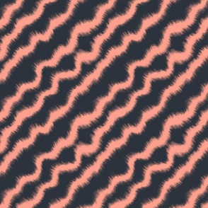 Pink and Navy Blue Diagonal Stripes
