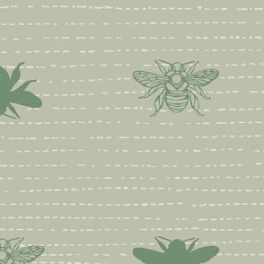 Simple Bees (green)