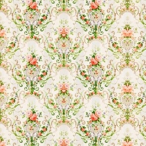 1895 Historical Rococo Floral Design - Original Colors