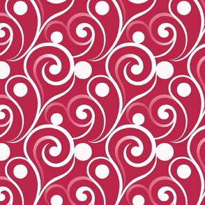 Swirling Flourishes in Viva Magenta