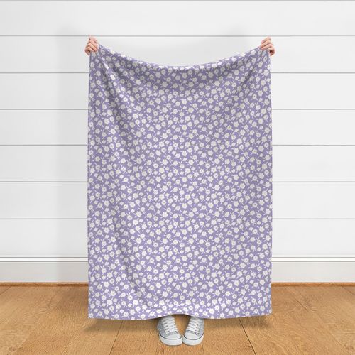 Lavender Ditsy Flowers, Medium Scale, Modern Ditsy Floral, Sweet Trendy 