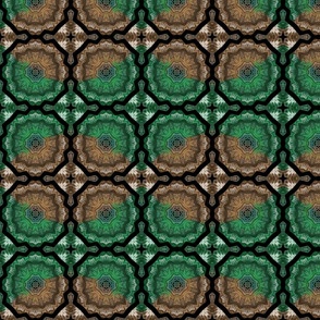 green n tan - geo check 