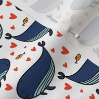 Whale and Fish Heart Valentine MEDIUM