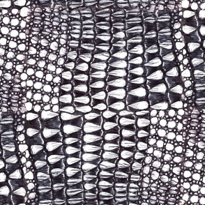 Armadillo Skin - Black and White