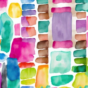 Loose Watercolor Multicolor Pattern