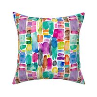 Loose Watercolor Multicolor Pattern Smaller Scale