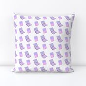 Handheld Consoles in Pink and Purple with White Background | White