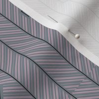 Polyhedral Pinstripe Gray and pink