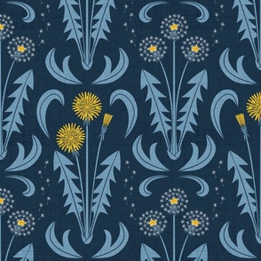 Dandy Dandelion Damask (Large)