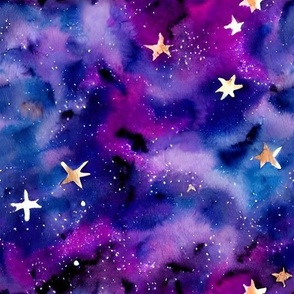 purple and navy galaxy night sky