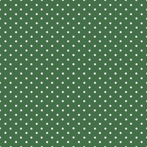 Small Polka Dots Dark Christmas Green