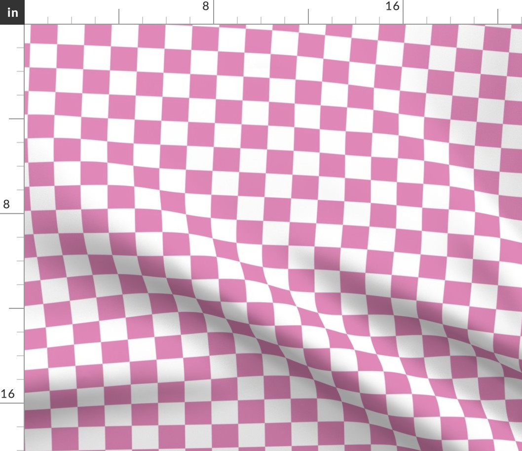 Checkerboard Fuchsia Pink