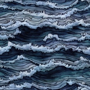 navy ocean waves