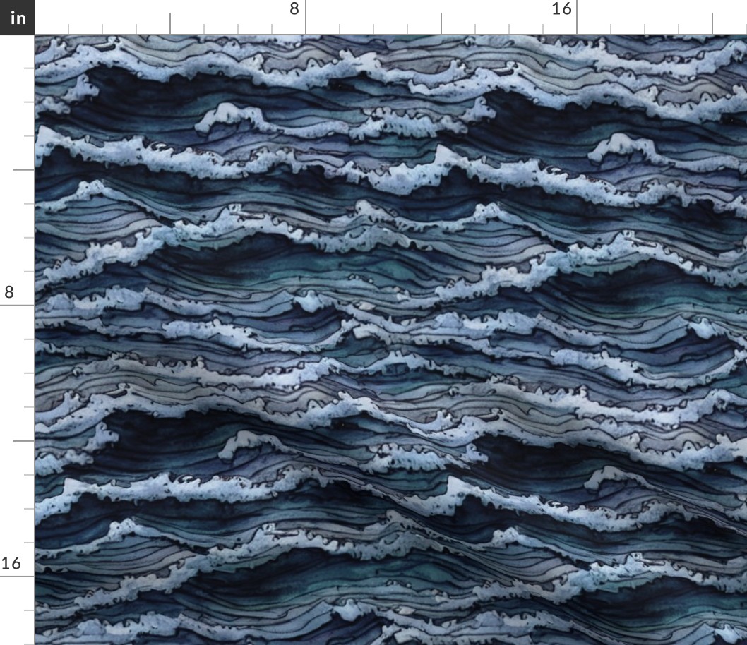 navy ocean waves