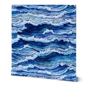 blue ocean waves