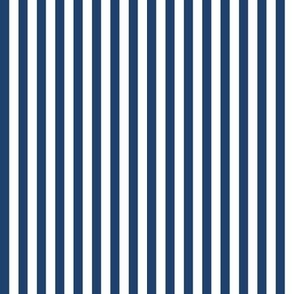 Bengal Stripe Mid blue Navy