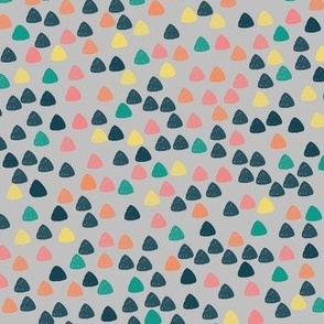 Gum drops with gray background