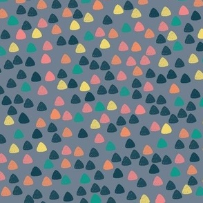 Gum drops with slate background