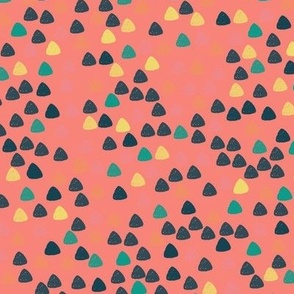 Gum drops with coral background