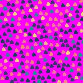 Gum drops with fuchsia background