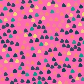 Gum drops with hot pink background