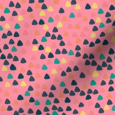 Gum drops with salmon pink background