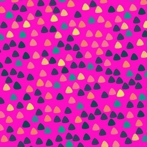 Gum drops with shocking pink background
