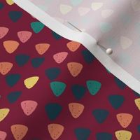 Gum drops with claret background