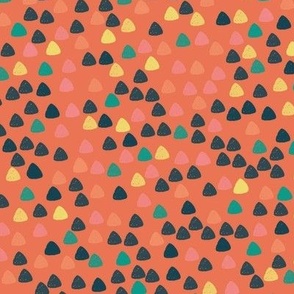 Gum drops with burnt sienna background