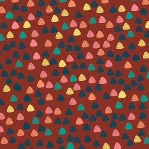 Gum drops with burnt umber background