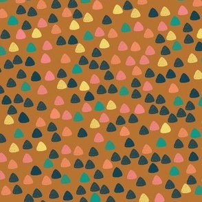 Gum drops with copper background
