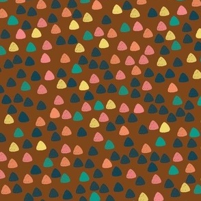 Gum drops with russet background