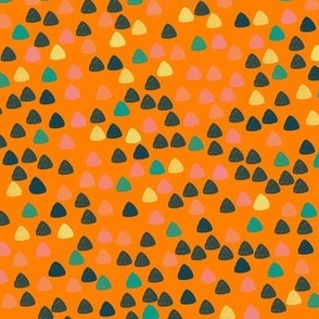 Gum drops with orange background