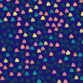 Gum drops with midnight blue background