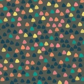 Gum drops with ebony background