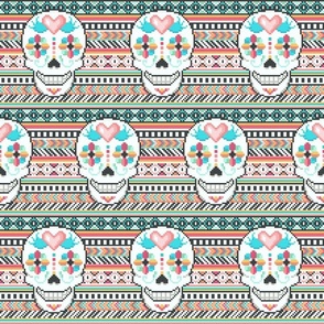 Happy Cross Stitch Sugar Skulls