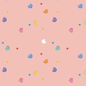 Candy Hearts and Polka Dots