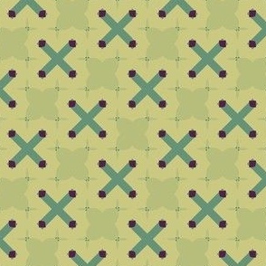 Cross Stitch green tones x s 131