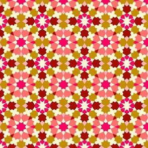 Spanish starry tiles // warm pink // small
