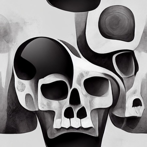 Abstract Skull Black & White ATL_45